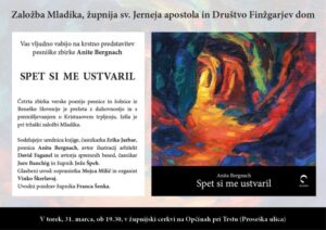 Read more about the article Predstavitev pesniške zbirke “Spet si me ustvaril”